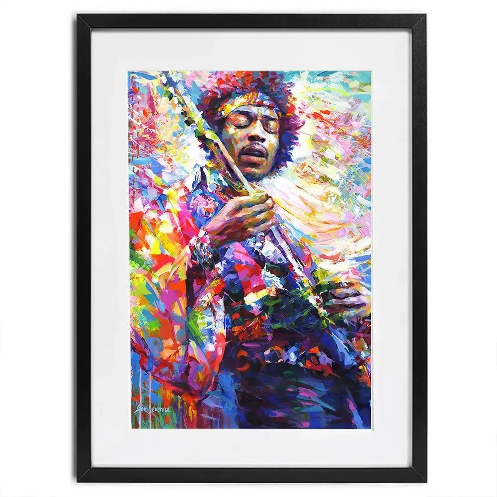 Jimi Hendrix Framed Art Print Jimi Hendrix Framed Art Print wall art product Leon Devenice