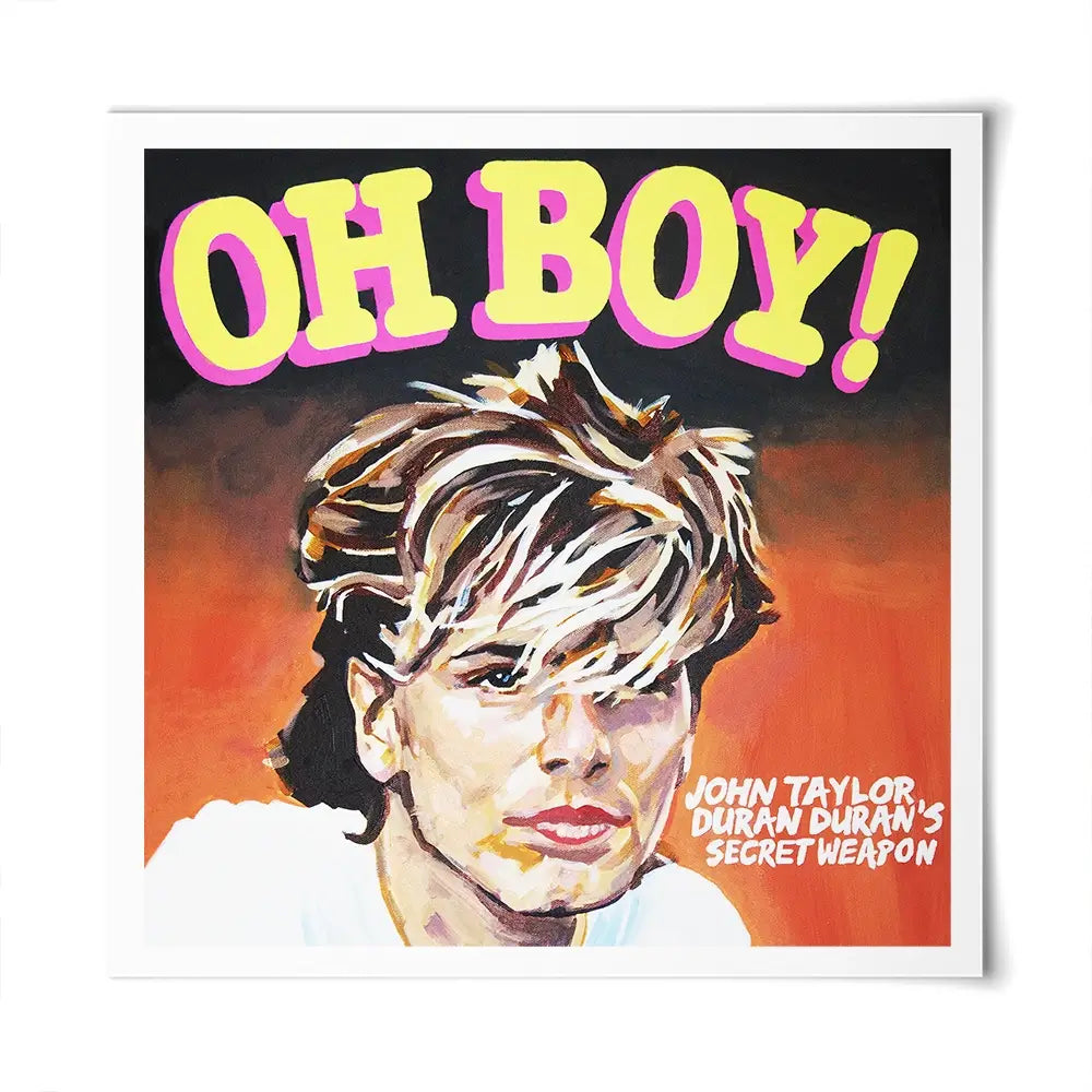 John Taylor Oh Boy Square Art Print John Taylor Oh Boy Square Art Print wall art product Juliet Stockton
