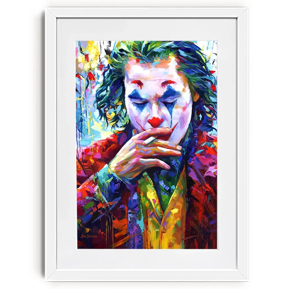 Joker Framed Art Print Joker Framed Art Print wall art product Leon Devenice