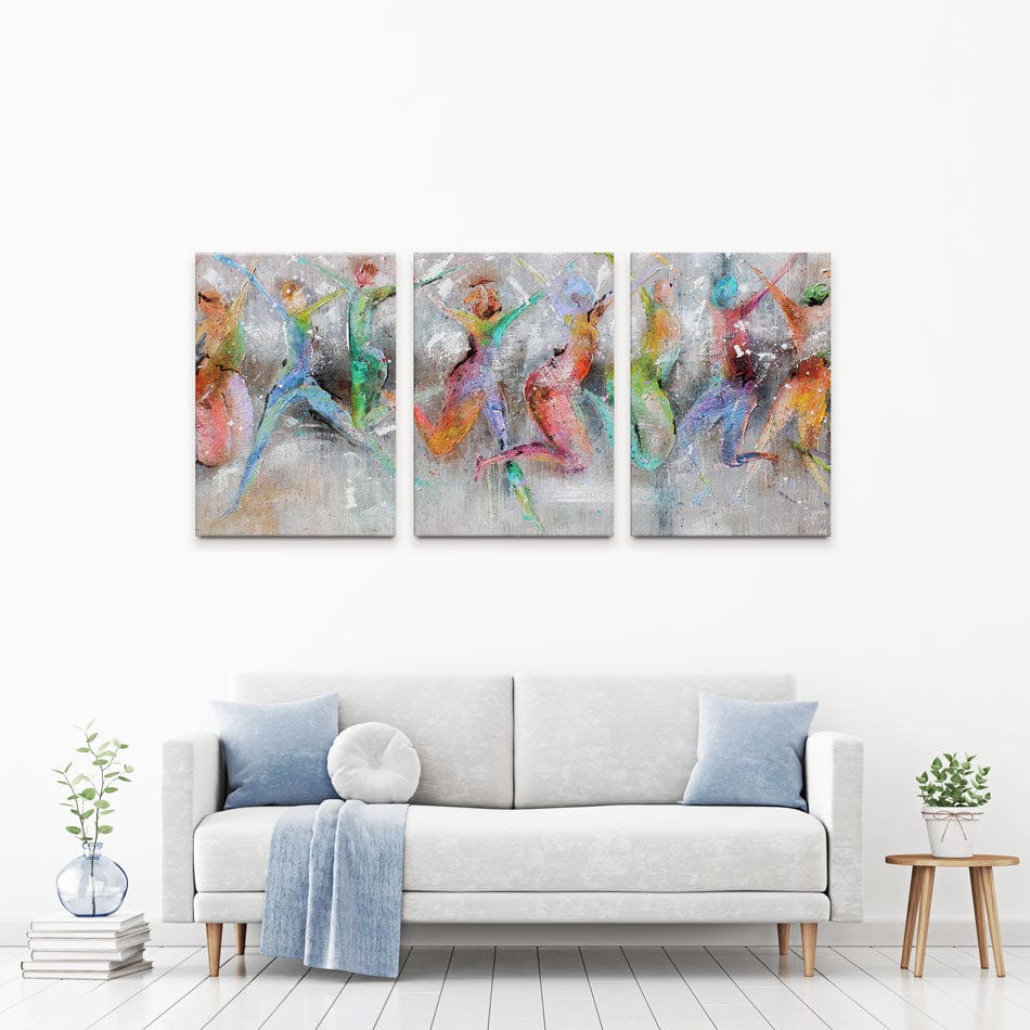 Jump Around Trio Canvas Print wall art product Studio Paint-Ing