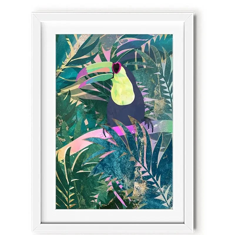 Jungle Toucan Framed Art Print Jungle Toucan Framed Art Print wall art product Sarah Manovski