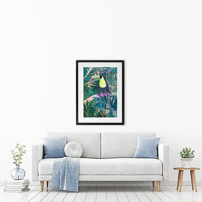 Jungle Toucan Framed Art Print Jungle Toucan Framed Art Print wall art product Sarah Manovski
