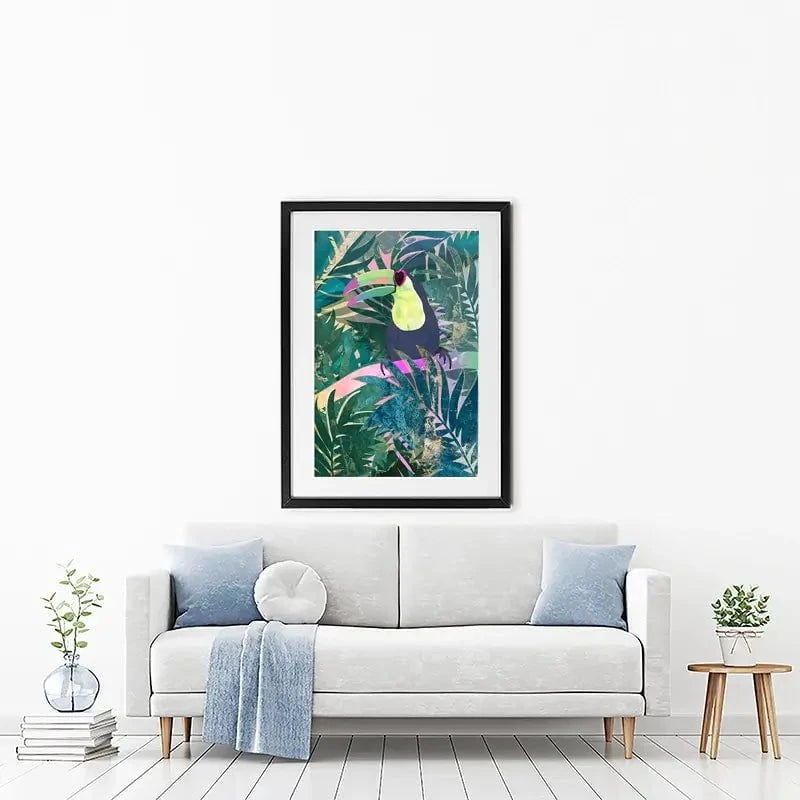 Jungle Toucan Framed Art Print Jungle Toucan Framed Art Print wall art product Sarah Manovski
