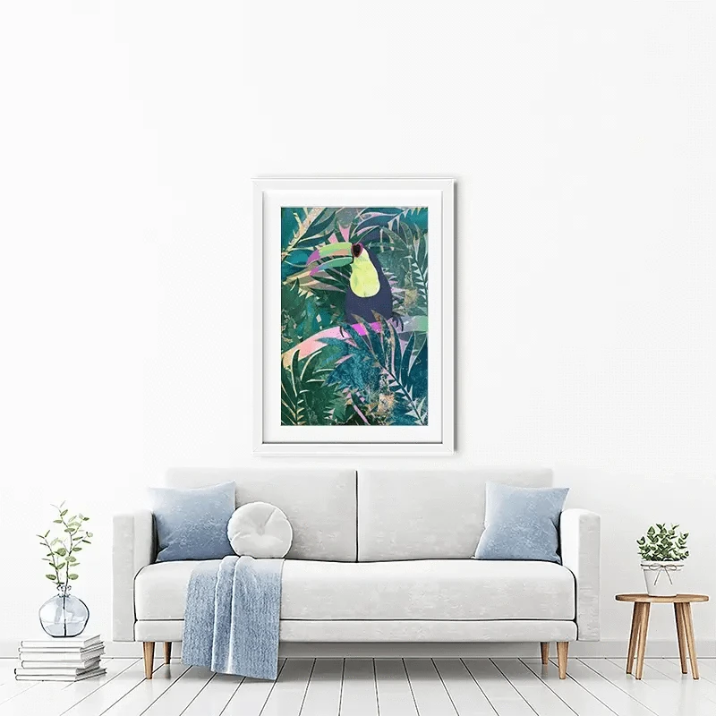 Jungle Toucan Framed Art Print Jungle Toucan Framed Art Print wall art product Sarah Manovski