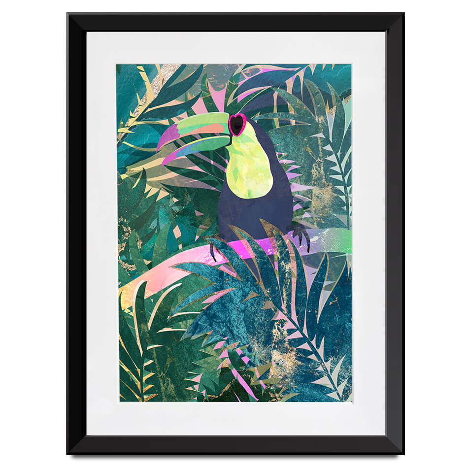 Jungle Toucan Framed Art Print Jungle Toucan Framed Art Print wall art product Sarah Manovski