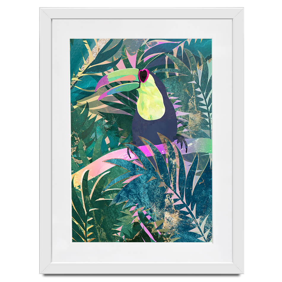 Jungle Toucan Framed Art Print Jungle Toucan Framed Art Print wall art product Sarah Manovski