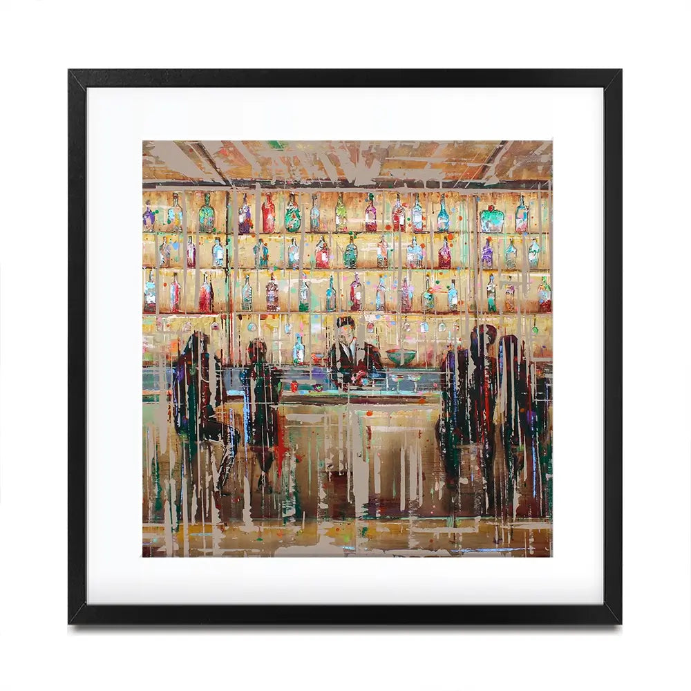 Just Another Cocktail Bar Square Framed Art Print Just Another Cocktail Bar Square Framed Art Print wall art product Studio Paint-Ing