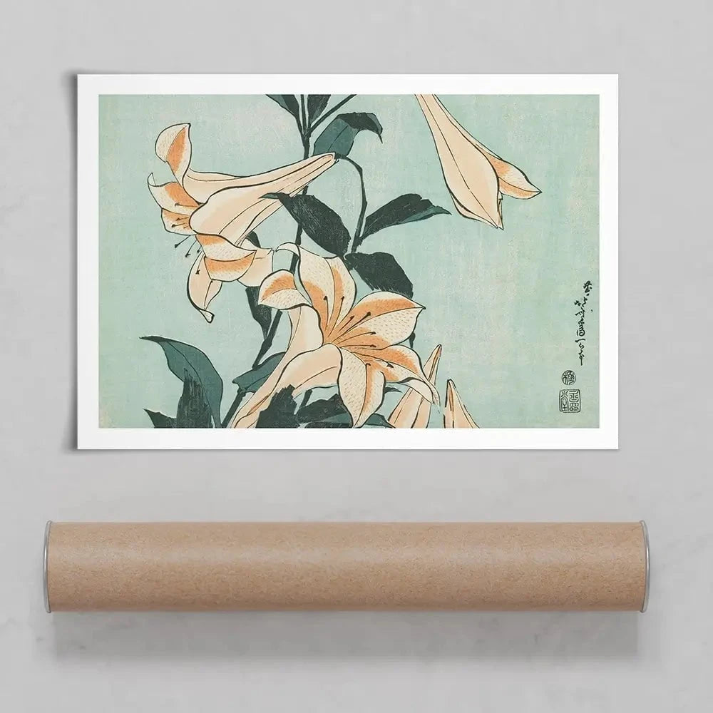 Katsushika Hokusai Floral Art Print Katsushika Hokusai Floral Art Print wall art product Hokusai Katsushika