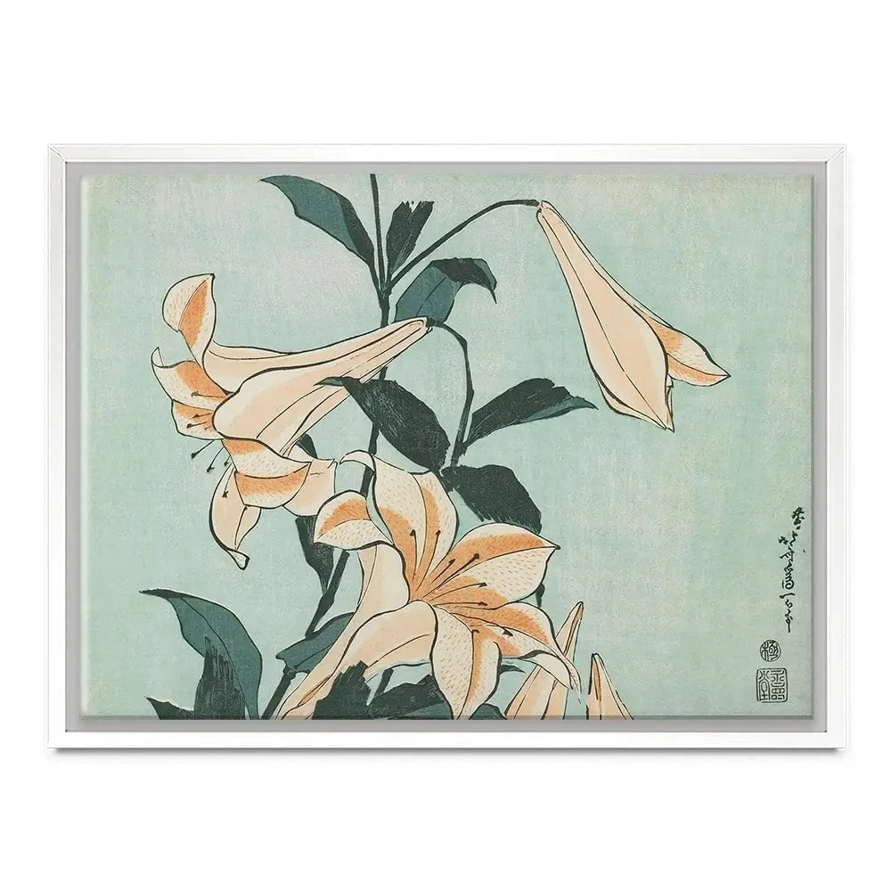Katsushika Hokusai Floral Canvas Print Katsushika Hokusai Floral Canvas Print wall art product Hokusai Katsushika