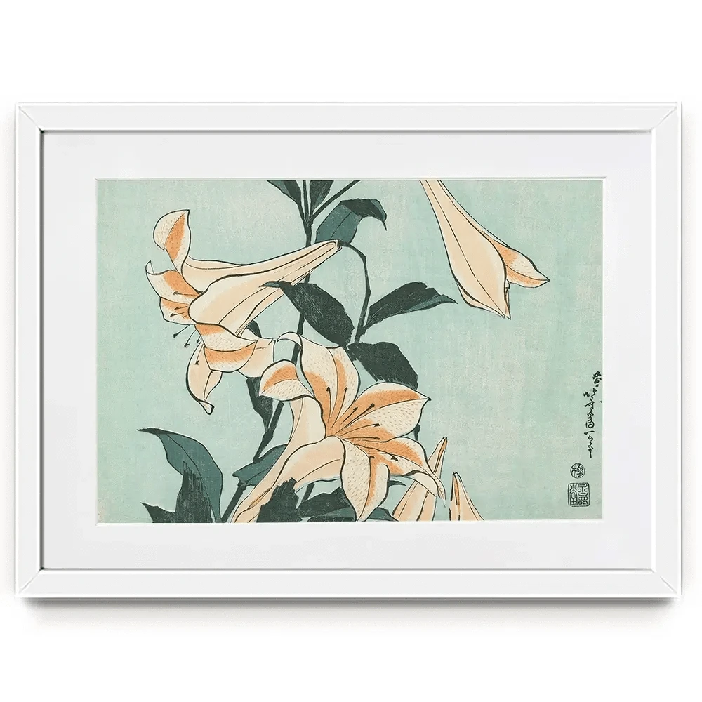 Katsushika Hokusai Floral Framed Art Print Katsushika Hokusai Floral Framed Art Print wall art product Hokusai Katsushika