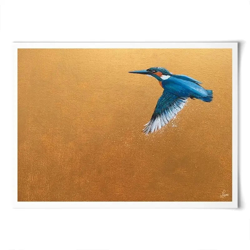 Kingfisher In Flight Art Print Kingfisher In Flight Art Print wall art product Laure Bury