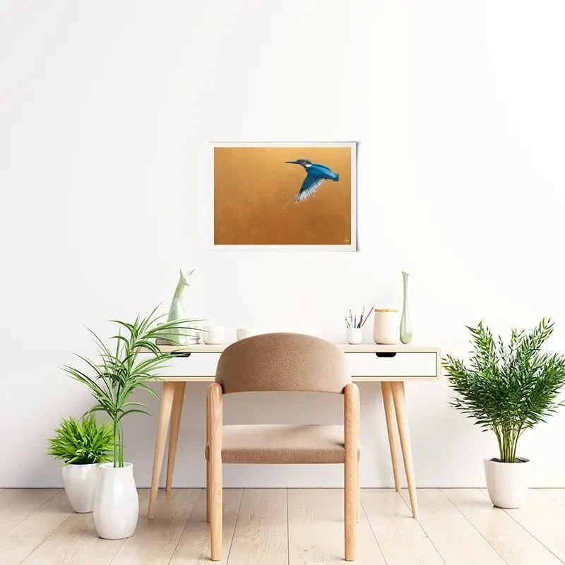 Kingfisher In Flight Art Print Kingfisher In Flight Art Print wall art product Laure Bury