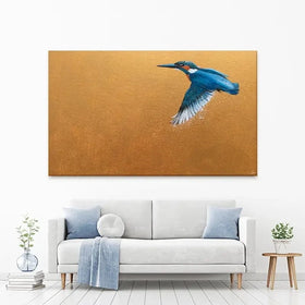 Kingfisher In Flight Canvas Print Kingfisher In Flight Canvas Print wall art product Laure Bury