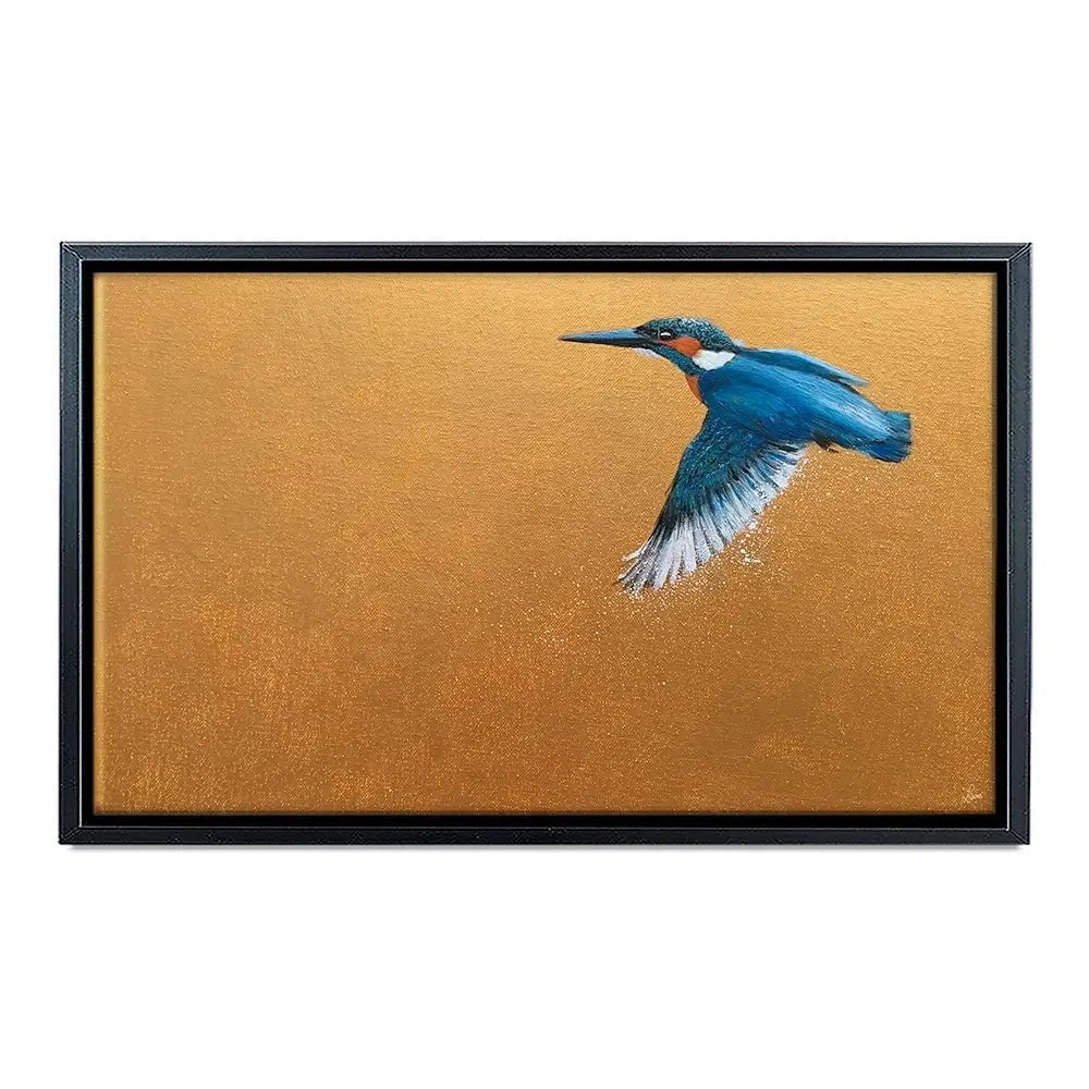 Kingfisher In Flight Canvas Print Kingfisher In Flight Canvas Print wall art product Laure Bury