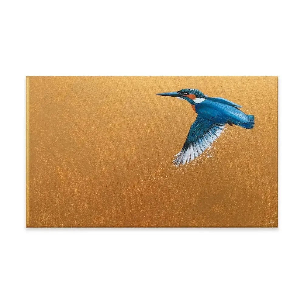 Kingfisher In Flight Canvas Print Kingfisher In Flight Canvas Print wall art product Laure Bury