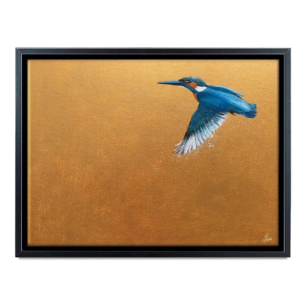 Kingfisher In Flight Canvas Print Kingfisher In Flight Canvas Print wall art product Laure Bury