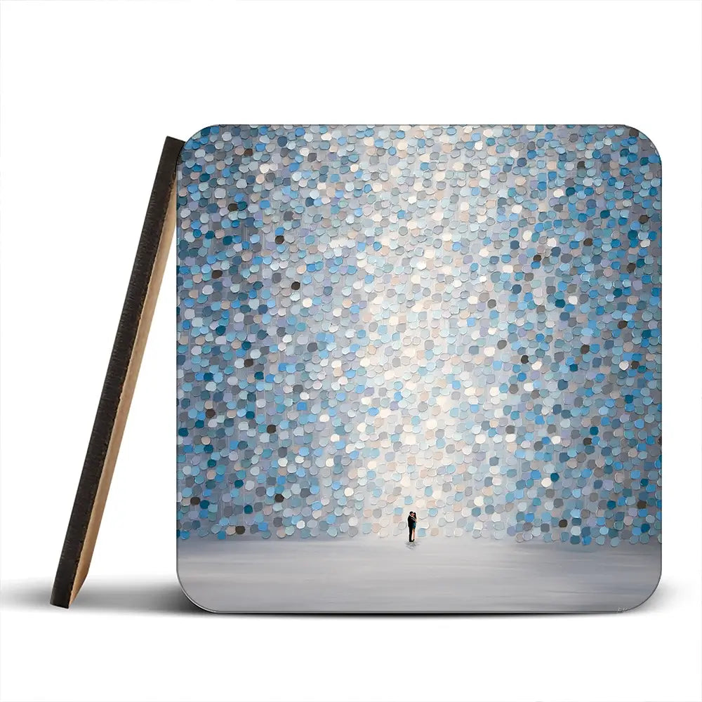 Kiss In The Moonlight Coaster Set Rainbow Soul Tree Coaster Set | Rainbow Soul Tree Art Coasters wall art product Ekaterina Ermilkina