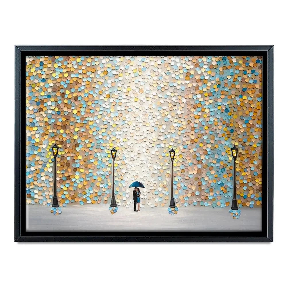 Kiss Under The Golden Rain Canvas Print Kiss Under The Golden Rain Canvas Print wall art product Ekaterina Ermilkina