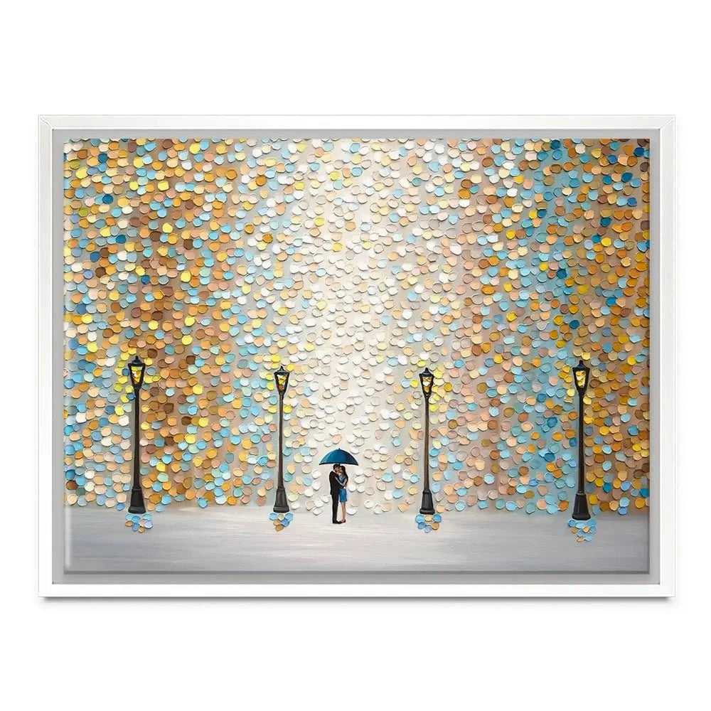 Kiss Under The Golden Rain Canvas Print Kiss Under The Golden Rain Canvas Print wall art product Ekaterina Ermilkina