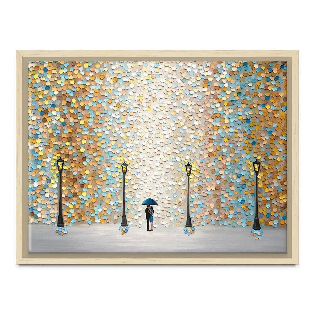 Kiss Under The Golden Rain Canvas Print Kiss Under The Golden Rain Canvas Print wall art product Ekaterina Ermilkina