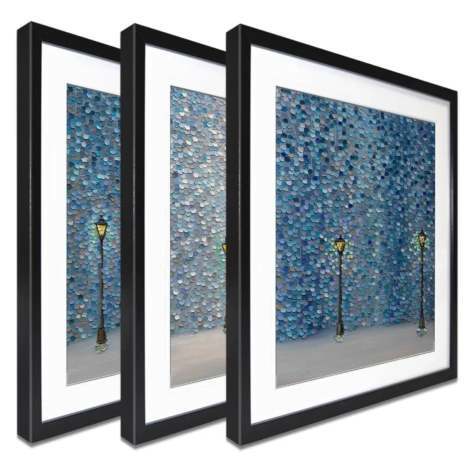 Kiss Under The Rain Framed Art Print Trio Kiss Under The Rain Framed Art Print Trio wall art product Ekaterina Ermilkina