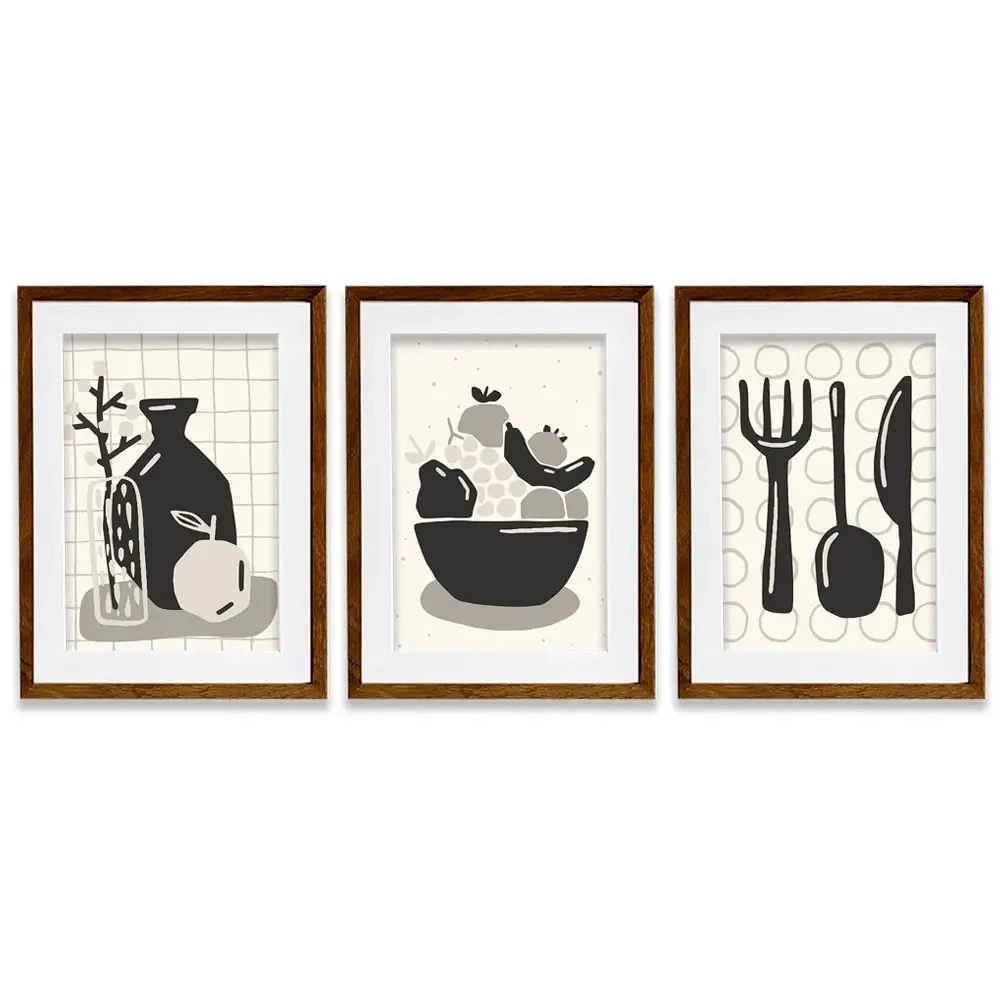 Kitchen Framed Art Print Trio Kitchen Framed Art Print Trio wall art product Olga_C / Shutterstock