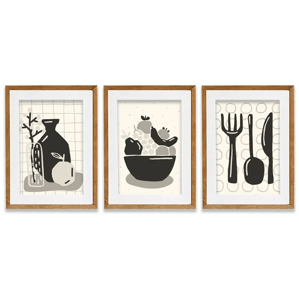 Kitchen Framed Art Print Trio Kitchen Framed Art Print Trio wall art product Olga_C / Shutterstock