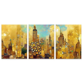 Klimt Style City Trio Canvas Print Klimt Style City Trio Canvas Print wall art product J. Waleson Photo / Shutterstock