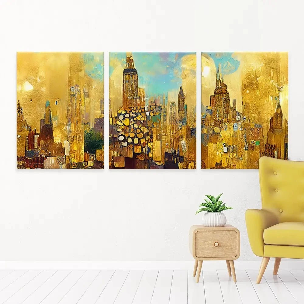 Klimt Style City Trio Canvas Print Klimt Style City Trio Canvas Print wall art product J. Waleson Photo / Shutterstock