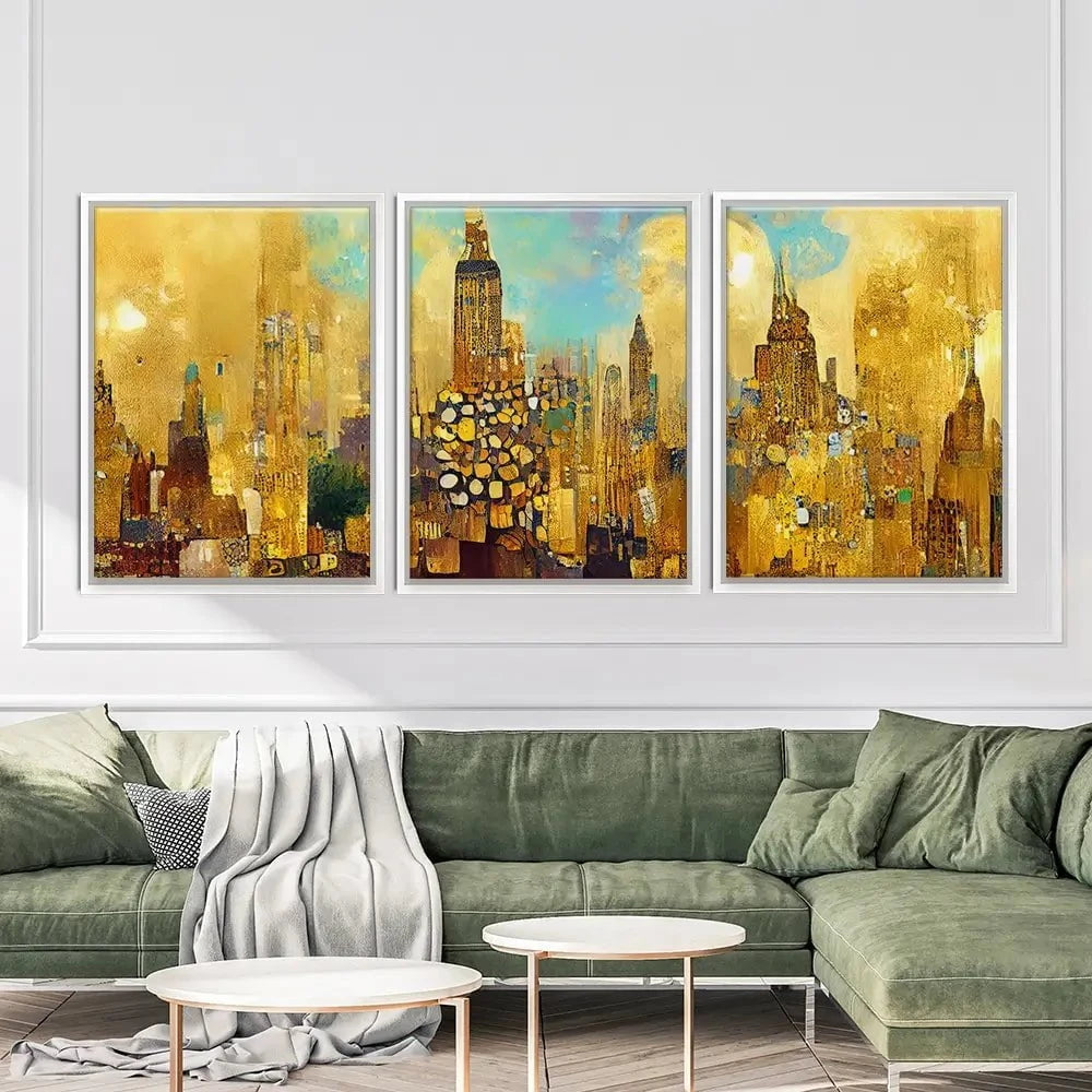 Klimt Style City Trio Canvas Print Klimt Style City Trio Canvas Print wall art product J. Waleson Photo / Shutterstock