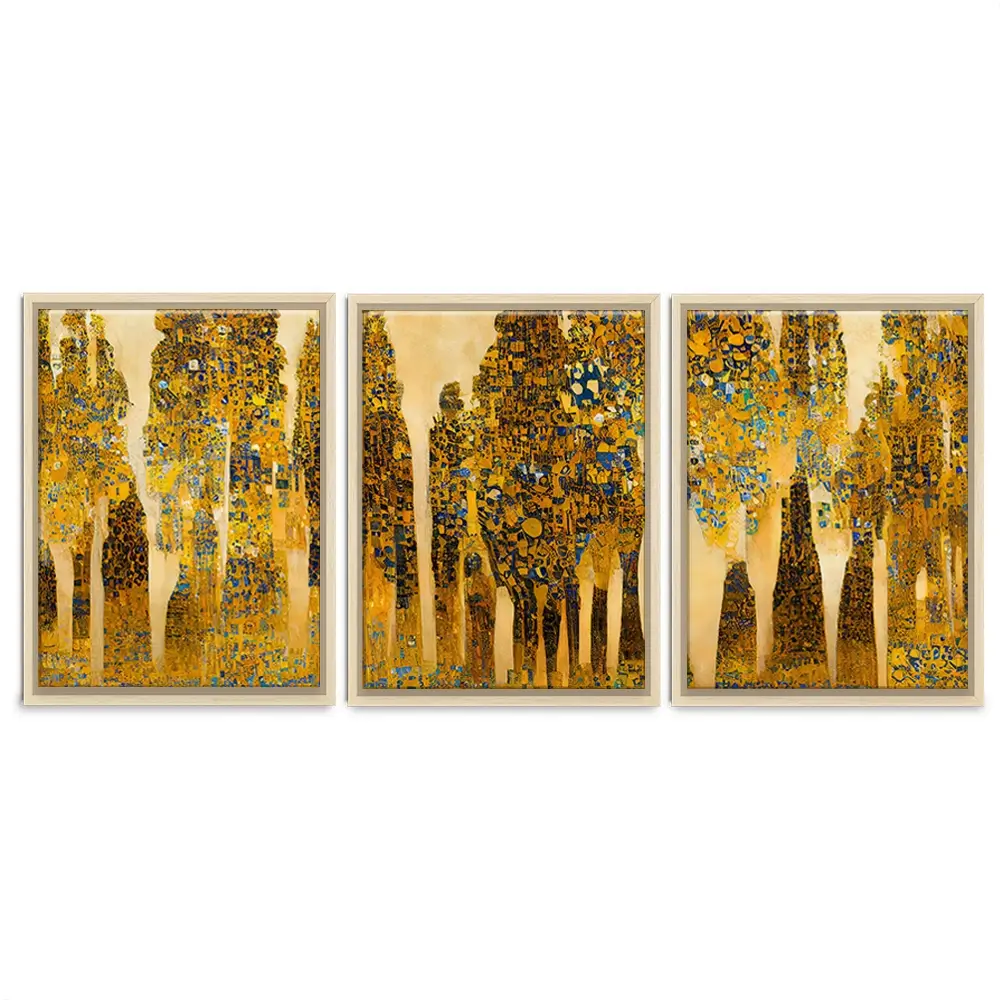 Klimt Style Trees Trio Canvas Print Klimt Style Trees Trio Canvas Print wall art product J. Waleson Photo / Shutterstock