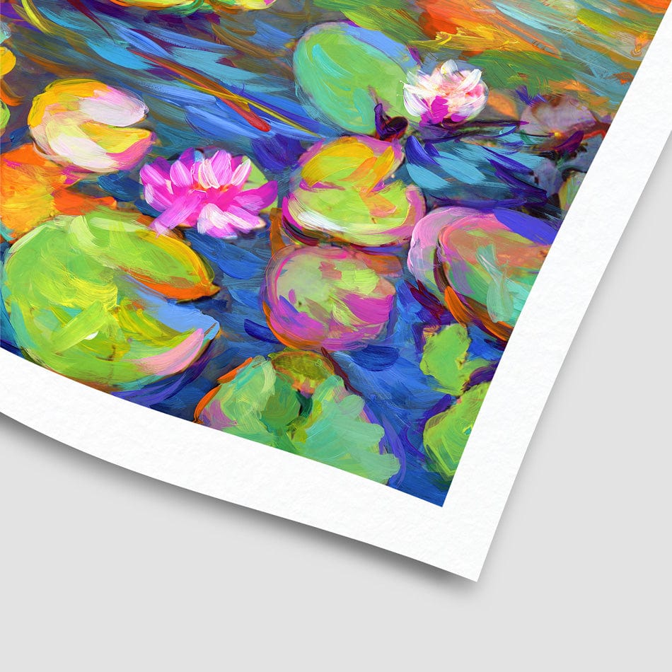 Koi Fish and Water Lillies Art Print wall art product / Shutterstock