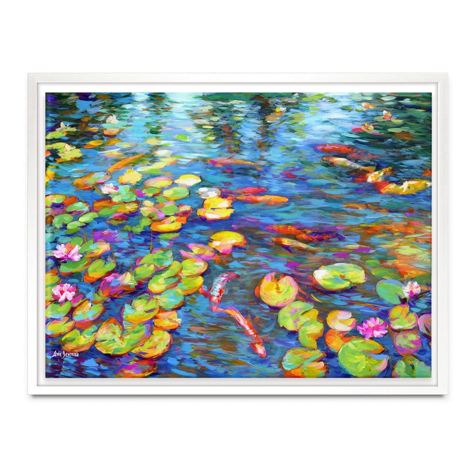 Koi Fish And Water Lillies Canvas Print wall art product Leon Devenice