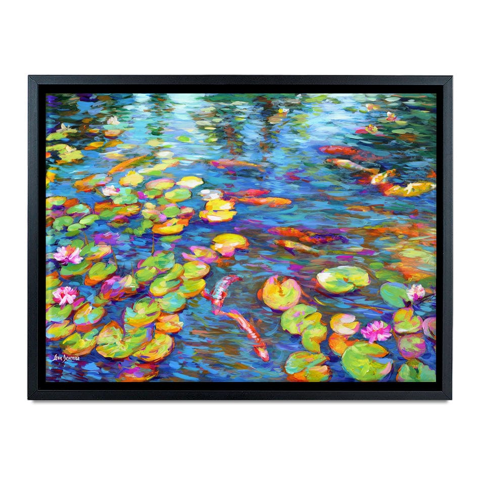 Koi Fish And Water Lillies Canvas Print wall art product Leon Devenice