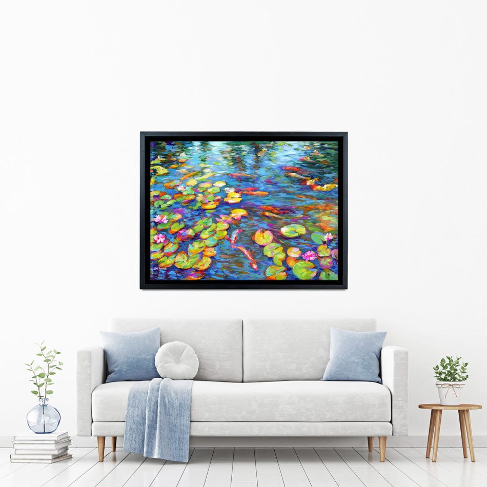 Koi Fish And Water Lillies Canvas Print wall art product Leon Devenice