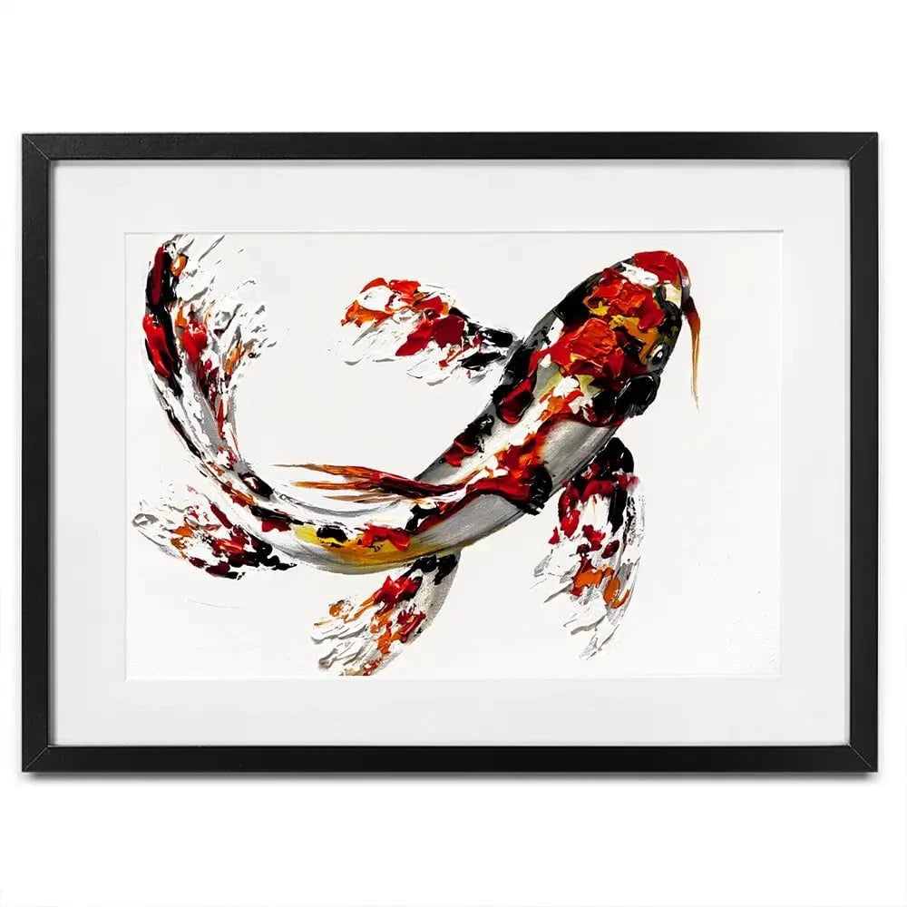 Koi Fish Framed Art Print Koi Fish Framed Art Print wall art product Osnat Tzadok