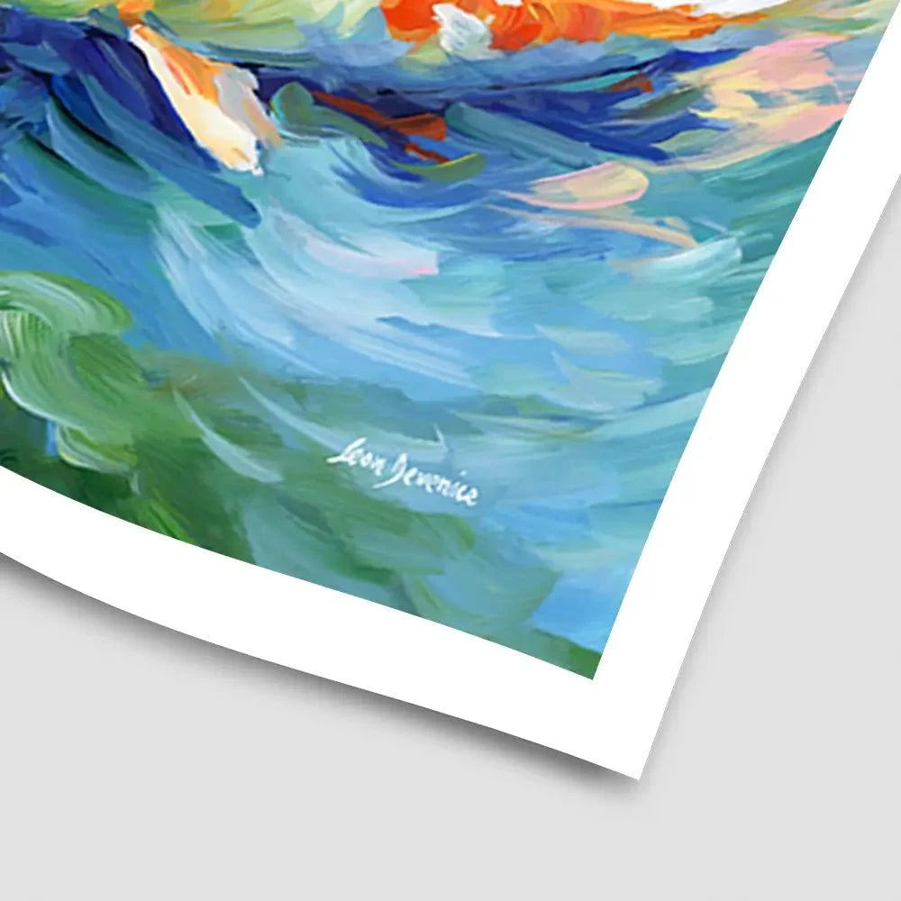 Koi Peaceful Glide Art Print Koi Peaceful Glide Art Print wall art product Leon Devenice