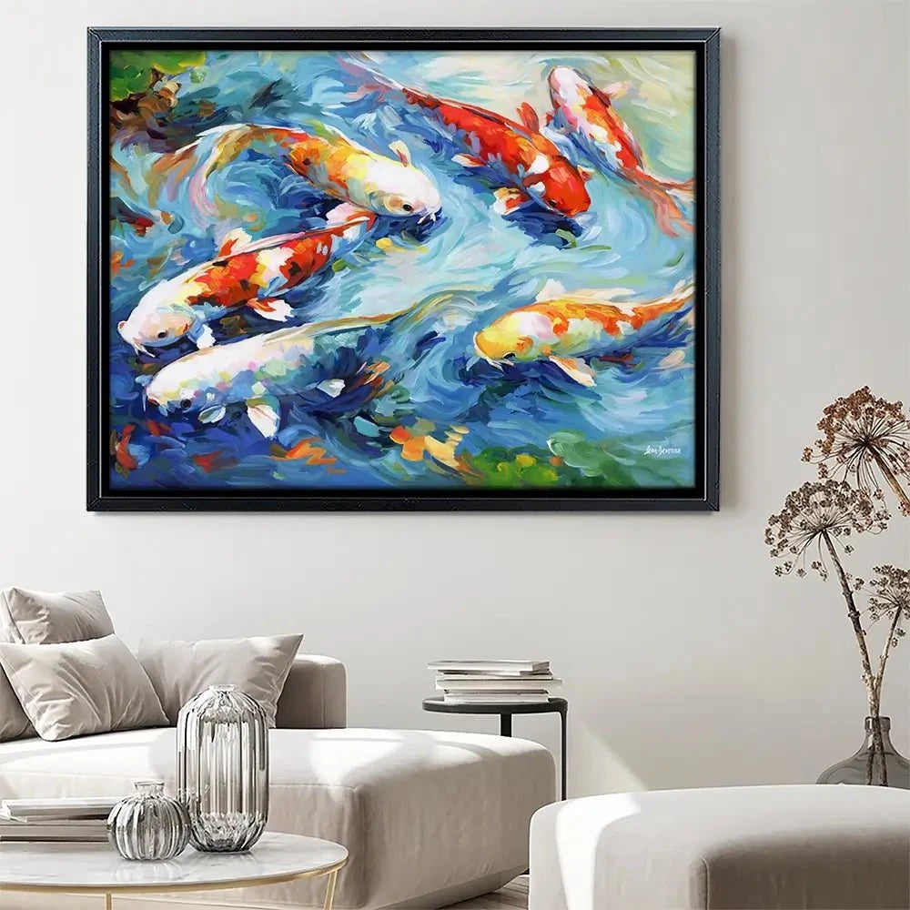 Koi Peaceful Glide Canvas Print Koi Peaceful Glide Canvas Print wall art product Leon Devenice