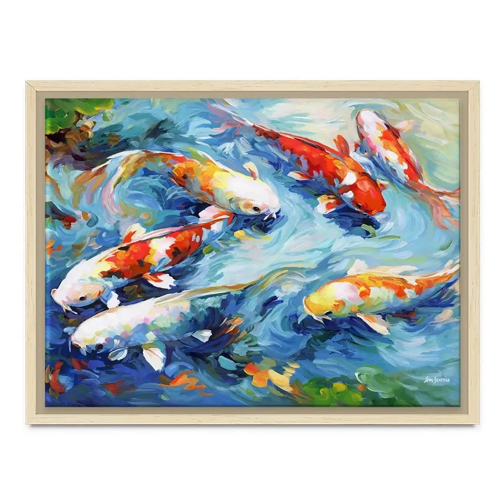 Koi Peaceful Glide Canvas Print Koi Peaceful Glide Canvas Print wall art product Leon Devenice
