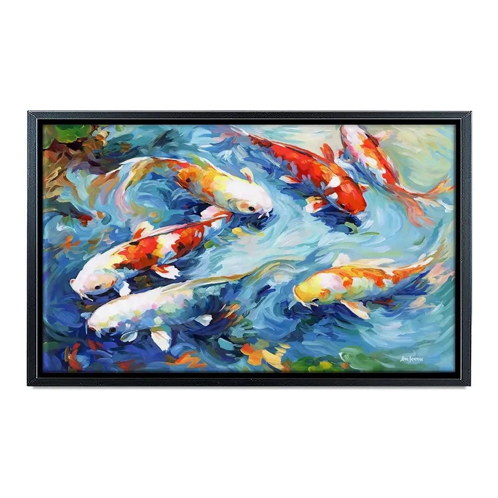 Koi Peaceful Glide Canvas Print Koi Peaceful Glide Canvas Print wall art product Leon Devenice
