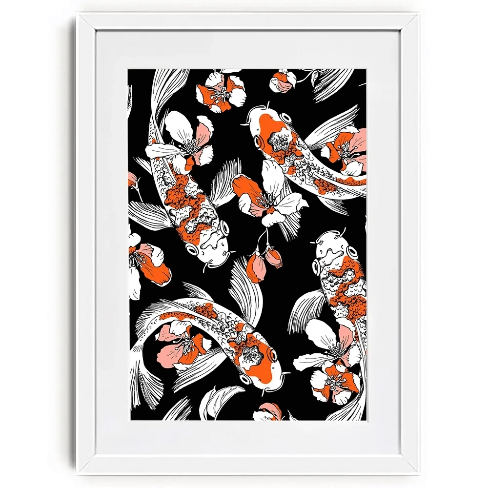 Koi Portrait Framed Art Print Koi Portrait Framed Art Print wall art product Afishka / Shutterstock