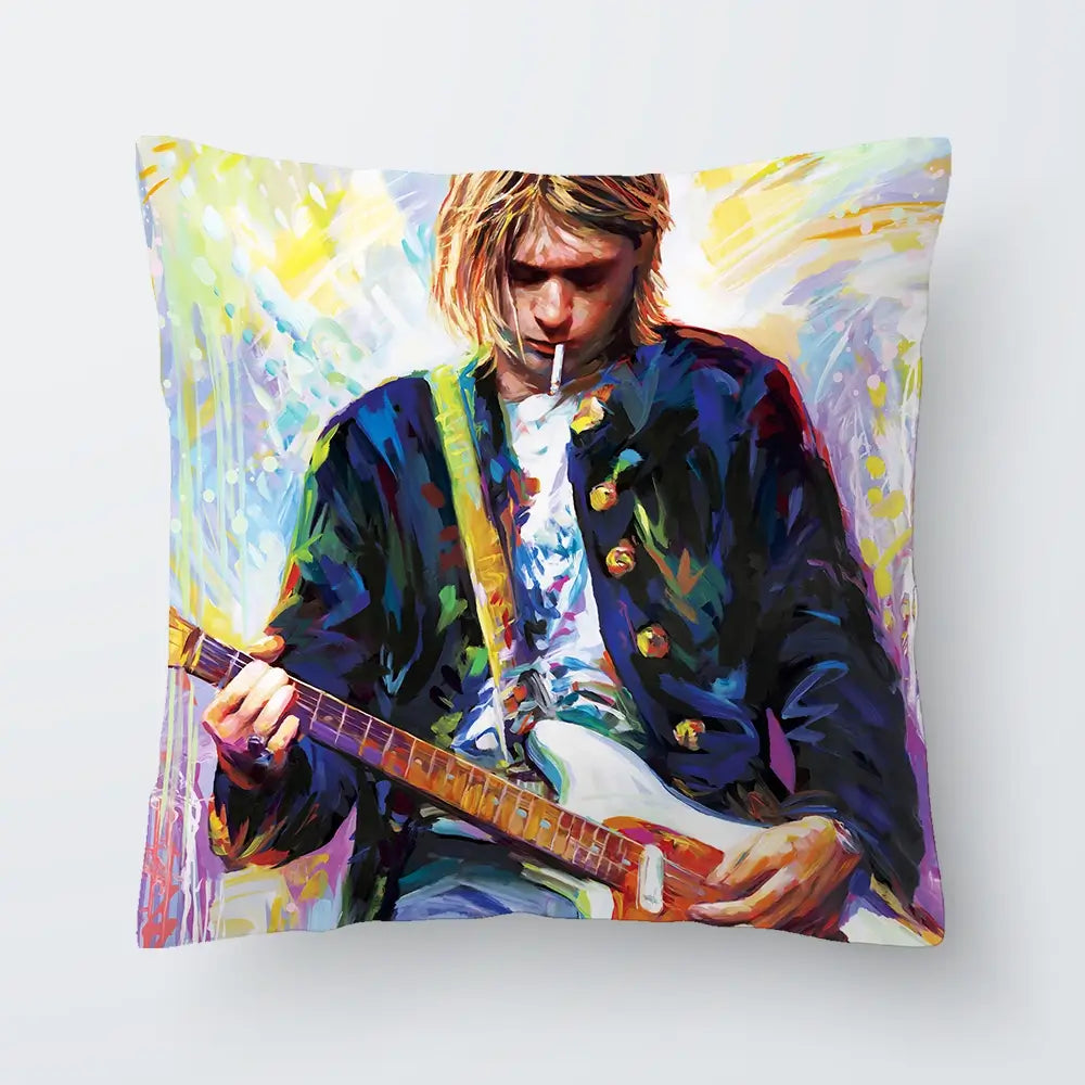 Kurt Cobain Cushion Kurt Cobain Cushion wall art product Leon Devenice