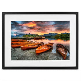 Lake District Boats Framed Art Print Lake District Boats Framed Art Print wall art product Helen Hotson / Shutterstock