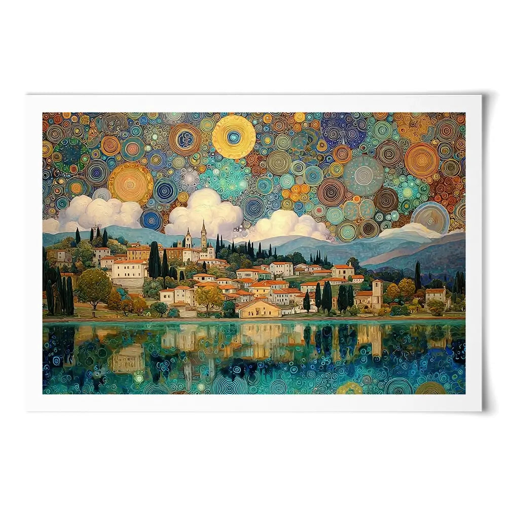 Lake Garda Nouveau Art Print Lake Garda Nouveau Art Print wall art product David Alexander Elder