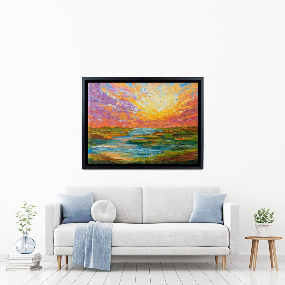 Lake Sunset Canvas Print wall art product Olga Tkachyk