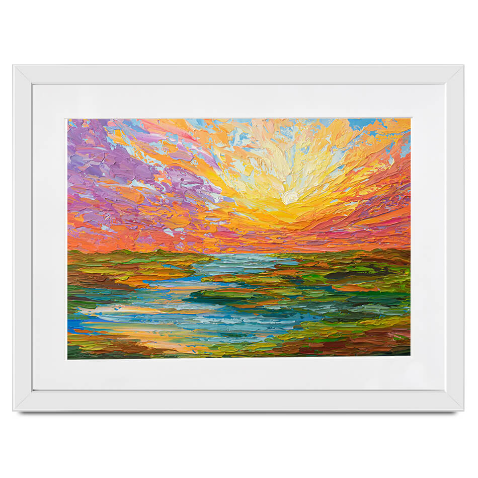 Lake Sunset Framed Art Print Lake Sunset Framed Art Print wall art product Olga Tkachyk