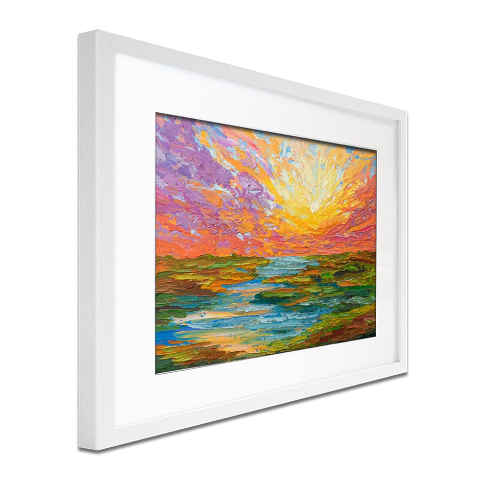 Lake Sunset Framed Art Print wall art product Olga Tkachyk