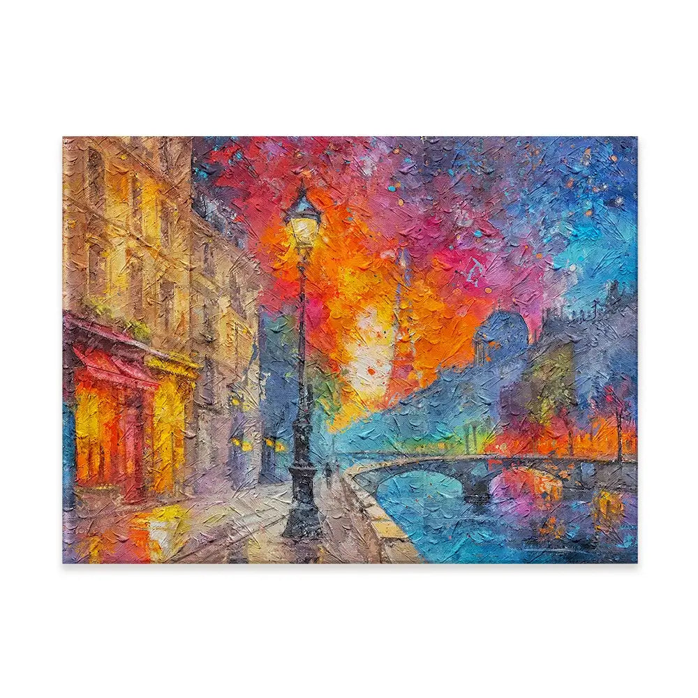 Lamp Post Night Canvas Print Lamp Post Night Canvas Print wall art product Art Print Shop