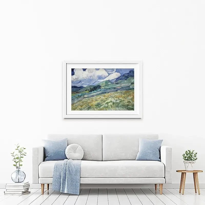 Landscape From Saint Remy Framed Art Print Landscape From Saint Remy Framed Art Print wall art product Vincent Van Gogh