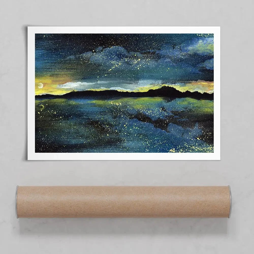 Landscape Sea At Night Art Print Landscape Sea At Night Art Print wall art product Kretsu Nataliya / Shutterstock